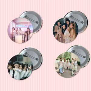 ILLIT 1.5 inch Pinback Button 4 Pack KPop Music Group Stocking Stuffer